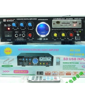 Amplificador para Karaoke y publicidad movil AV-339 USB/FM